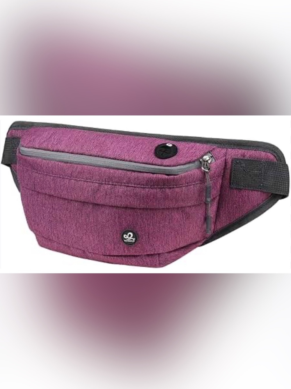 Unbranded Purple Waist Bag with Front Zip Pocket
